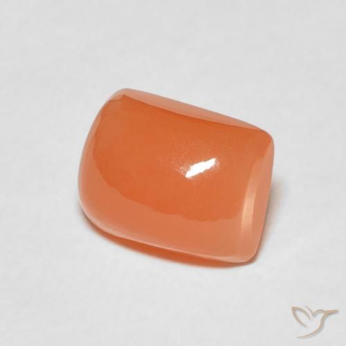 Pietra di luna Arancione scuro naturale da 2.26 ct, Cuscino, Traslucido