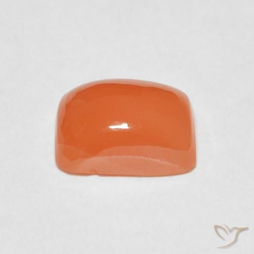 Pietra di luna Arancione scuro naturale da 2.26 ct, Cuscino, Traslucido