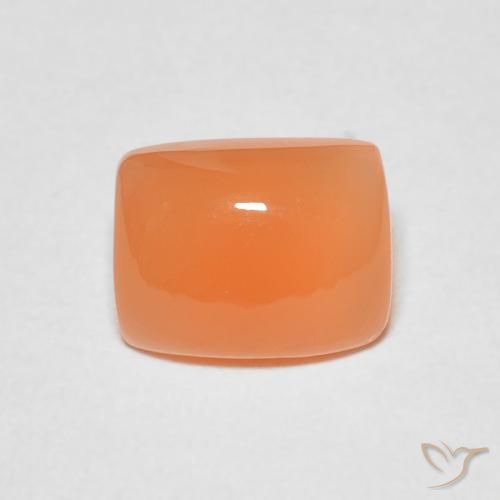 2.17ct Naturale Arancione rossastra Pietra di luna, Cuscino, Traslucido