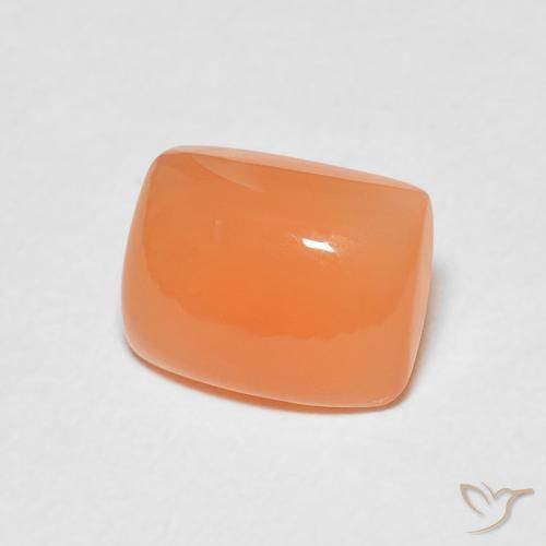 Pietra di luna Arancione rossastra naturale da 2.17 ct, Cuscino, Traslucido
