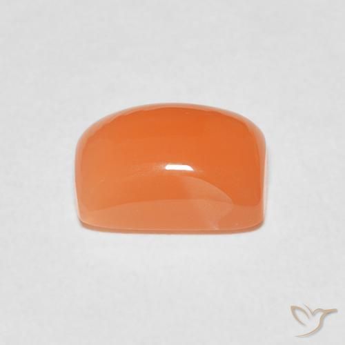 Pietra di luna Arancione rossastra naturale da 2.17 ct, Cuscino, Traslucido