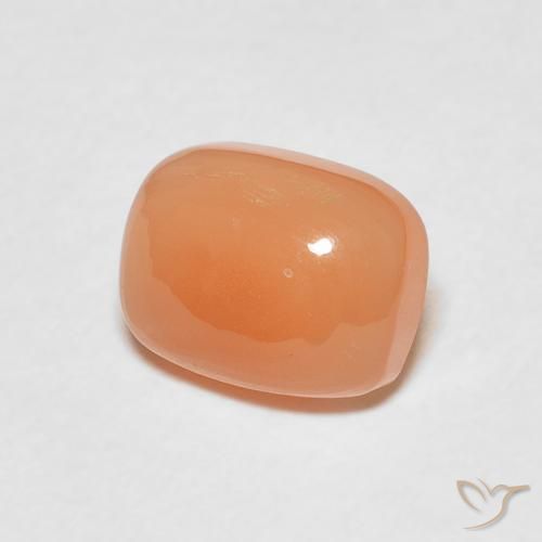Pietra di luna Arancione rossastra naturale da 2.30 ct, Cuscino, Traslucido