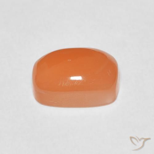 Pietra di luna Arancione rossastra naturale da 2.30 ct, Cuscino, Traslucido