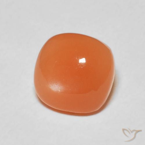 Pietra di luna Arancione rossastra naturale da 2.15 ct, Cuscino, Traslucido