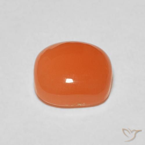 Pietra di luna Arancione rossastra naturale da 2.15 ct, Cuscino, Traslucido