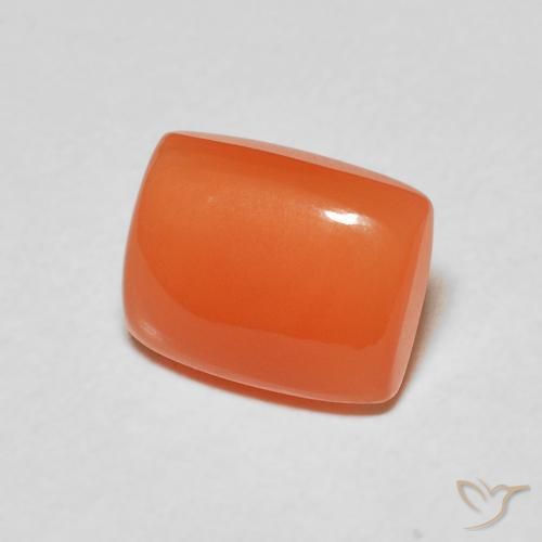 Pietra di luna Arancione rossastra naturale da 2.12 ct, Cuscino, Traslucido