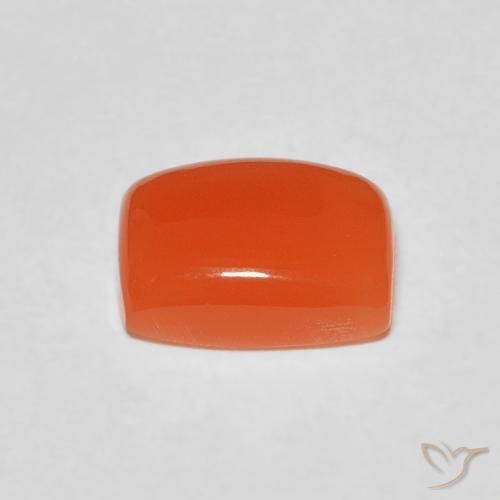 Pietra di luna Arancione rossastra naturale da 2.12 ct, Cuscino, Traslucido