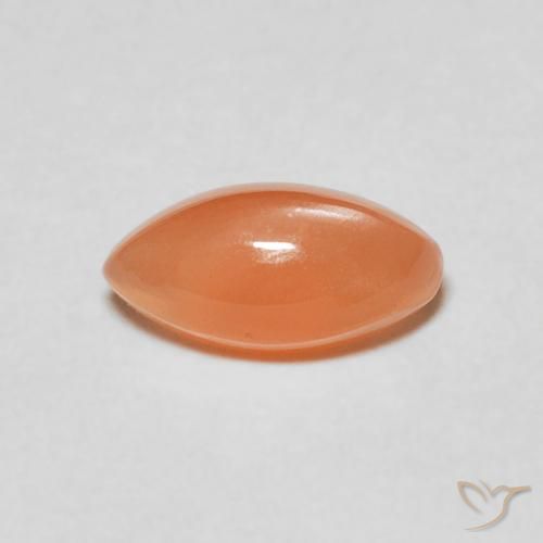 1.09ct Naturale Arancione chiaro Pietra di luna, Taglio marquise, Traslucido