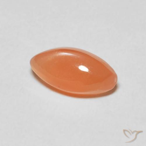 Pietra di luna Arancione chiaro naturale da 1.09 ct, Taglio marquise, Traslucido