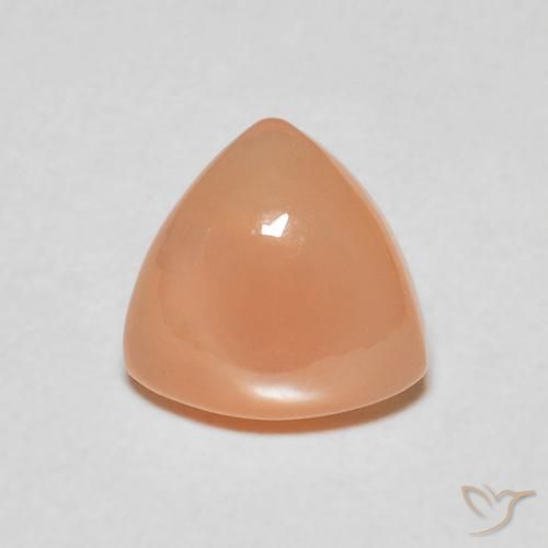1.38ct Naturale Arancione chiaro Pietra di luna, Taglio trillion, Traslucido