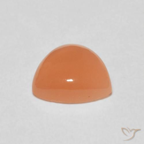 Pietra di luna Arancione chiaro naturale da 1.38 ct, Taglio trillion, Traslucido