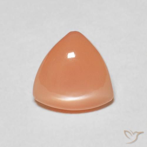 1.36ct Naturale Arancione chiaro Pietra di luna, Taglio trillion, Traslucido