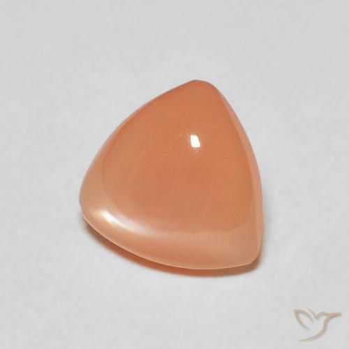 Pietra di luna Arancione chiaro naturale da 1.36 ct, Taglio trillion, Traslucido