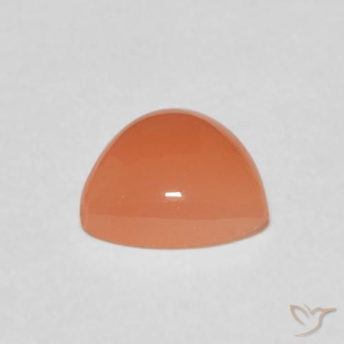 Pietra di luna Arancione chiaro naturale da 1.36 ct, Taglio trillion, Traslucido