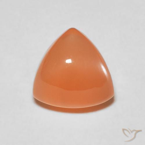 2.04ct Naturale Arancione rossastra Pietra di luna, Taglio trillion, Traslucido