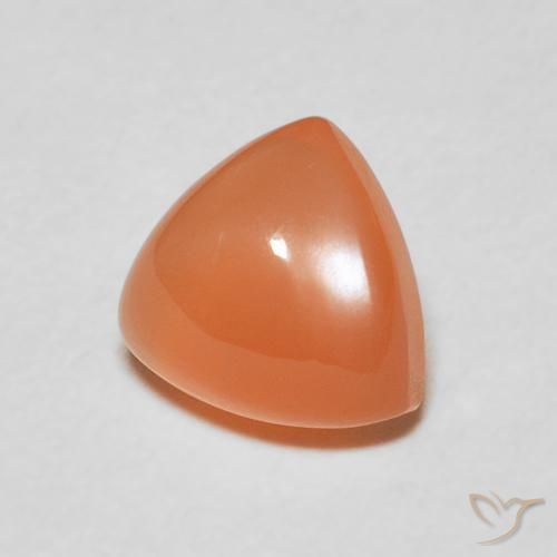 Pietra di luna Arancione rossastra naturale da 2.04 ct, Taglio trillion, Traslucido