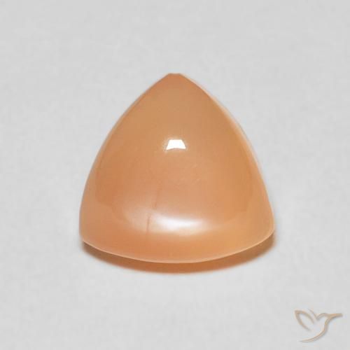 1.86ct Naturale Arancione chiaro Pietra di luna, Taglio trillion, Traslucido