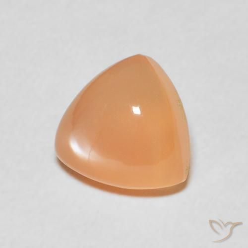 Pietra di luna Arancione chiaro naturale da 1.86 ct, Taglio trillion, Traslucido