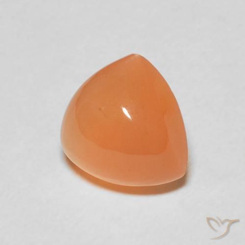 Pietra di luna Cantalupo Arancia naturale da 1.94 ct, Taglio trillion, Traslucido