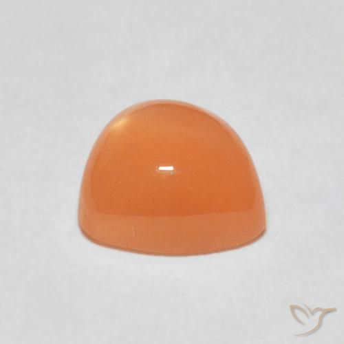 Pietra di luna Cantalupo Arancia naturale da 1.94 ct, Taglio trillion, Traslucido