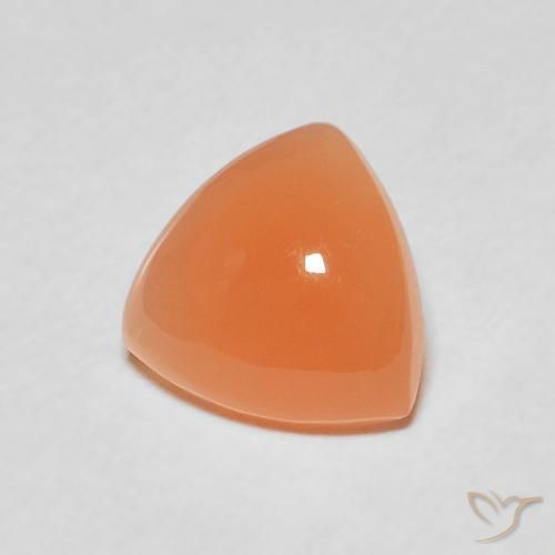 Pietra di luna Arancio Medio naturale da 1.51 ct, Taglio trillion, Traslucido