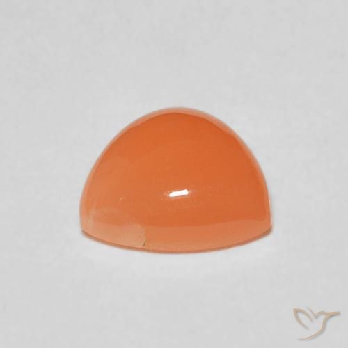 Pietra di luna Arancio Medio naturale da 1.51 ct, Taglio trillion, Traslucido