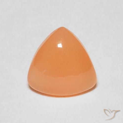 1.27ct Naturale Medium Light-Orange Pietra di luna, Taglio trillion, Traslucido