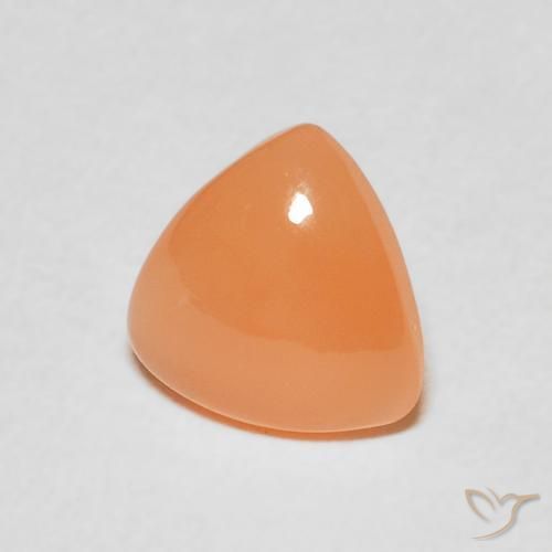 Pietra di luna Medium Light-Orange naturale da 1.27 ct, Taglio trillion, Traslucido