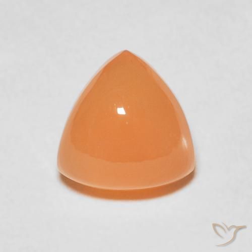 2.02ct Naturale Arancione chiaro Pietra di luna, Taglio trillion, Traslucido