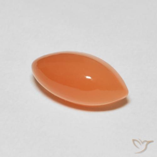Pietra di luna Arancia Albicocca tiepida Warm naturale da 3.72 ct, Taglio marquise, Traslucido
