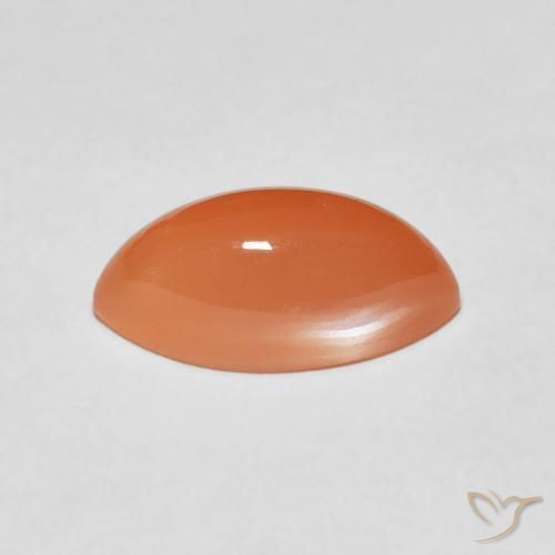 Pietra di luna Arancia Albicocca tiepida Warm naturale da 3.72 ct, Taglio marquise, Traslucido