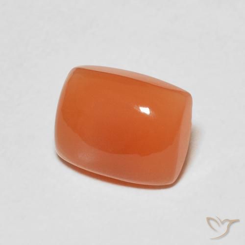 Pietra di luna Arancione scuro naturale da 2.18 ct, Cuscino, Traslucido