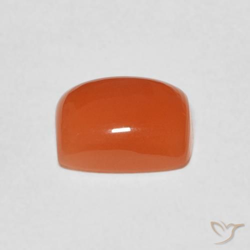 Pietra di luna Arancione scuro naturale da 2.18 ct, Cuscino, Traslucido
