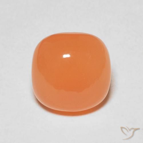 2.17ct Naturale Arancione chiaro Pietra di luna, Cuscino, Traslucido