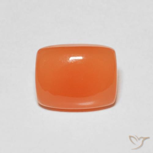 2.09ct Naturale Arancia Albicocca tiepida Warm Pietra di luna, Cuscino, Traslucido