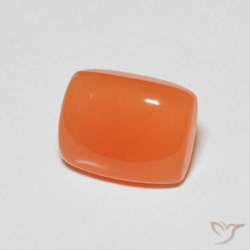Pietra di luna Arancia Albicocca tiepida Warm naturale da 2.09 ct, Cuscino, Traslucido