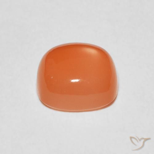 Pietra di luna Arancione rossastra naturale da 2.40 ct, Cuscino, Traslucido