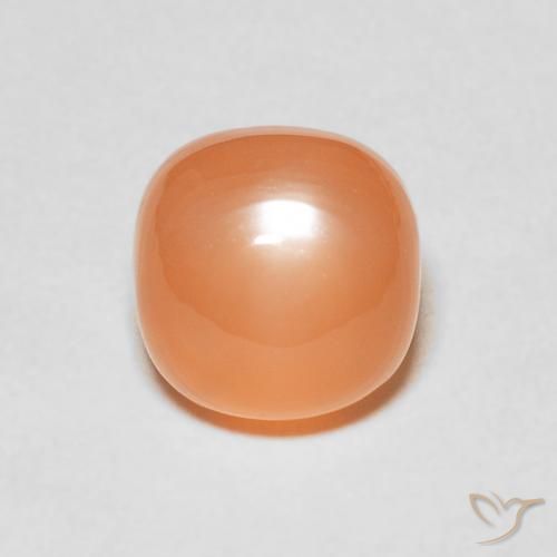 2.42ct Naturale Arancio rossastro chiaro Pietra di luna, Cuscino, Traslucido