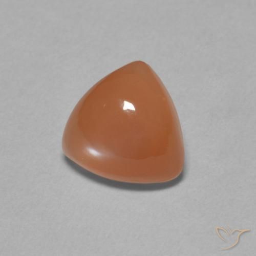 Pietra di luna Arancione scuro naturale da 1.61 ct, Taglio trillion, Traslucido