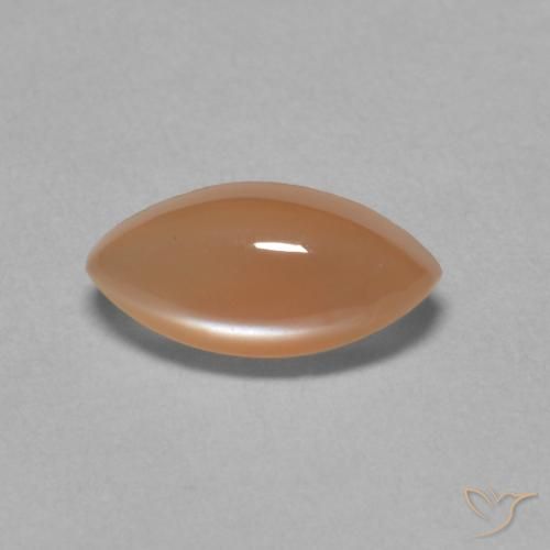 1.32ct Naturale Arancione chiaro Pietra di luna, Taglio marquise, Traslucido