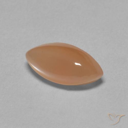 Pietra di luna Arancione chiaro naturale da 1.32 ct, Taglio marquise, Traslucido