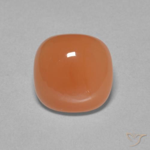 Pietra di luna Arancione rossastra naturale da 2.10 ct, Cuscino, Traslucido