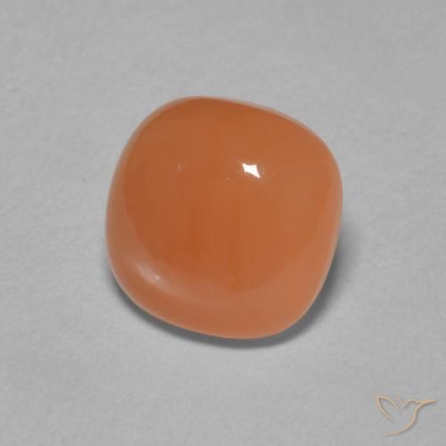 Pietra di luna Arancione rossastra naturale da 2.10 ct, Cuscino, Traslucido