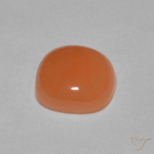 Pietra di luna Arancione rossastra naturale da 2.10 ct, Cuscino, Traslucido