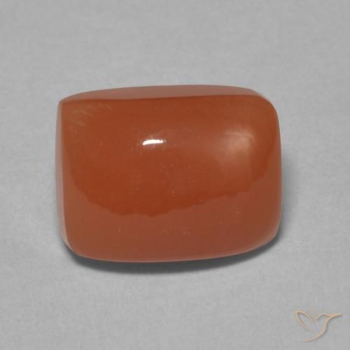 2.46ct Naturale Arancione Ambra Pietra di luna, Cuscino, Traslucido