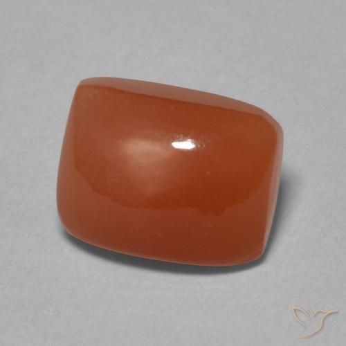 Pietra di luna Arancione Ambra naturale da 2.46 ct, Cuscino, Traslucido
