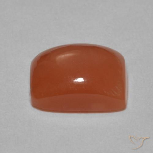 Pietra di luna Arancione Ambra naturale da 2.46 ct, Cuscino, Traslucido