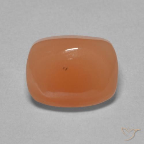 2.23ct Naturale Arancio rossastro chiaro Pietra di luna, Cuscino, Traslucido