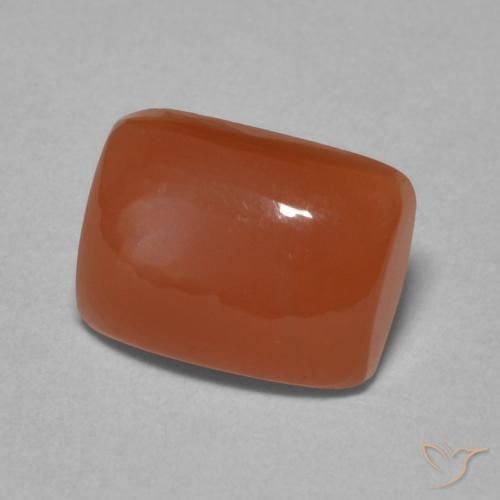 Pietra di luna Arancione rossastra naturale da 2.33 ct, Cuscino, Traslucido