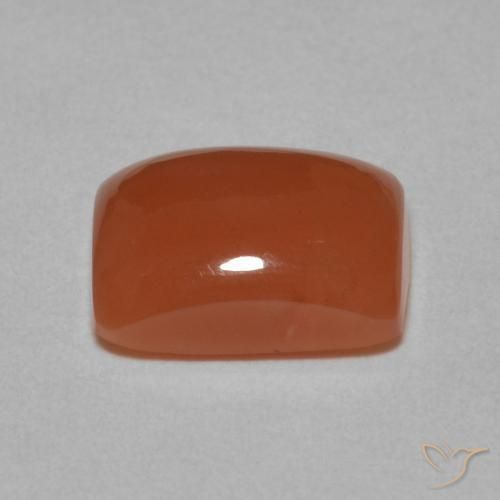 Pietra di luna Arancione rossastra naturale da 2.33 ct, Cuscino, Traslucido